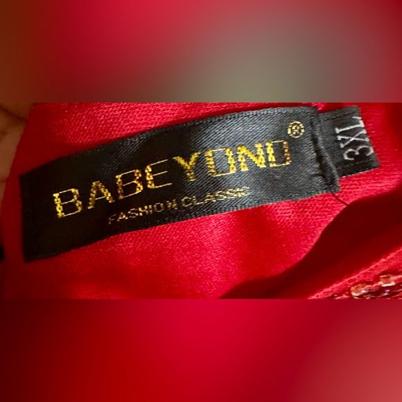 Babeyond knee length flapper dress, red - Picture 3 of 3